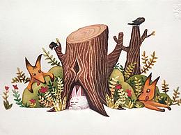 手绘水彩插画集合（2）