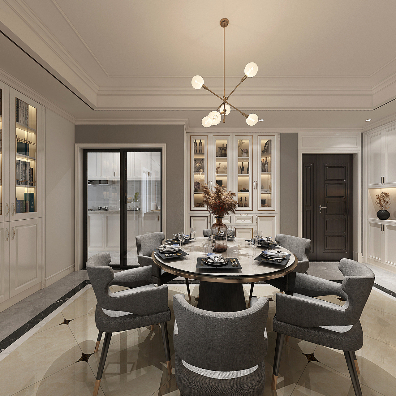 俊豪城|117平 现代美式轻奢混搭风格