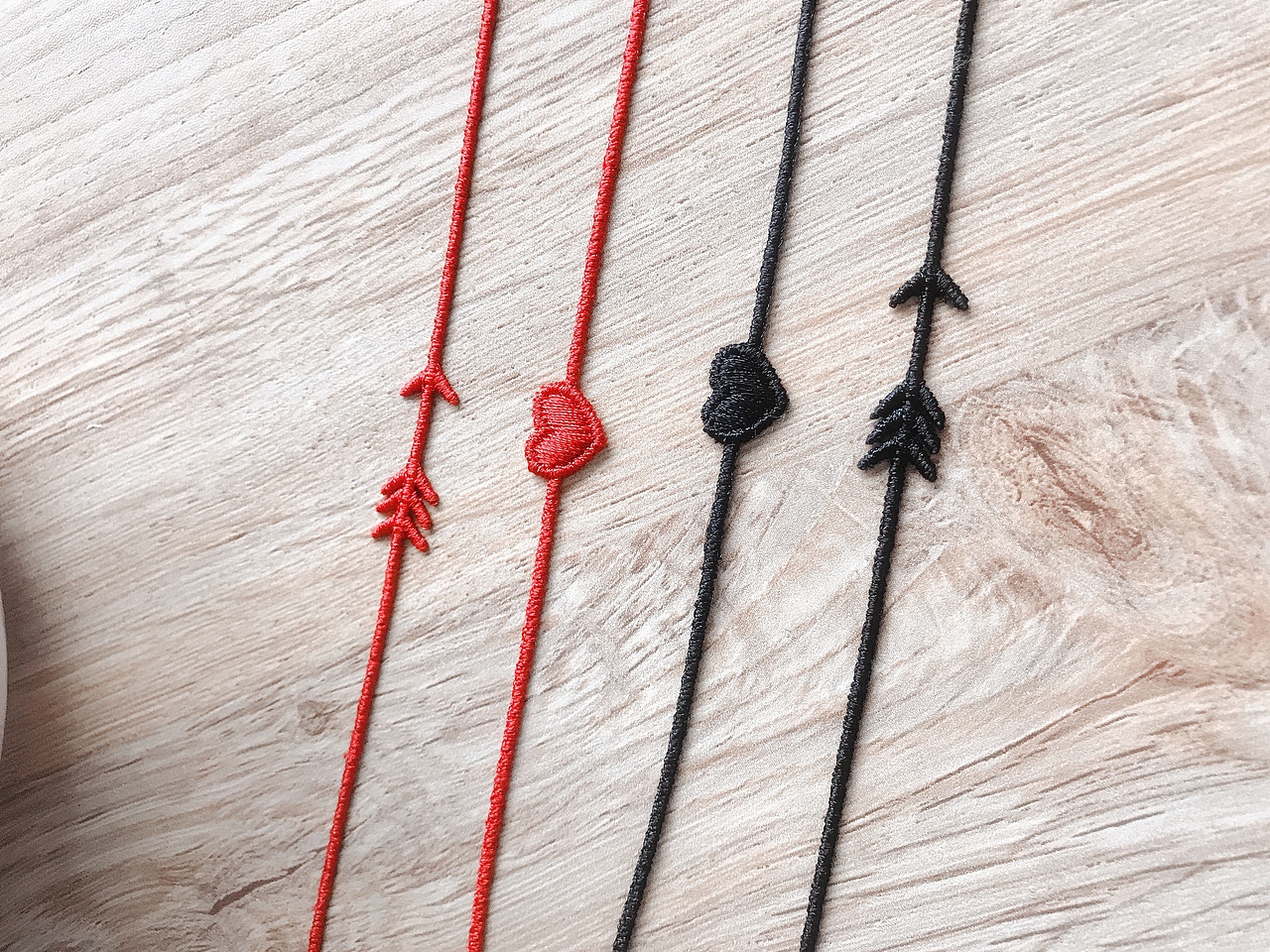 古方原创绣品蕾丝刺绣女丘比特情侣手绳表白礼物创意