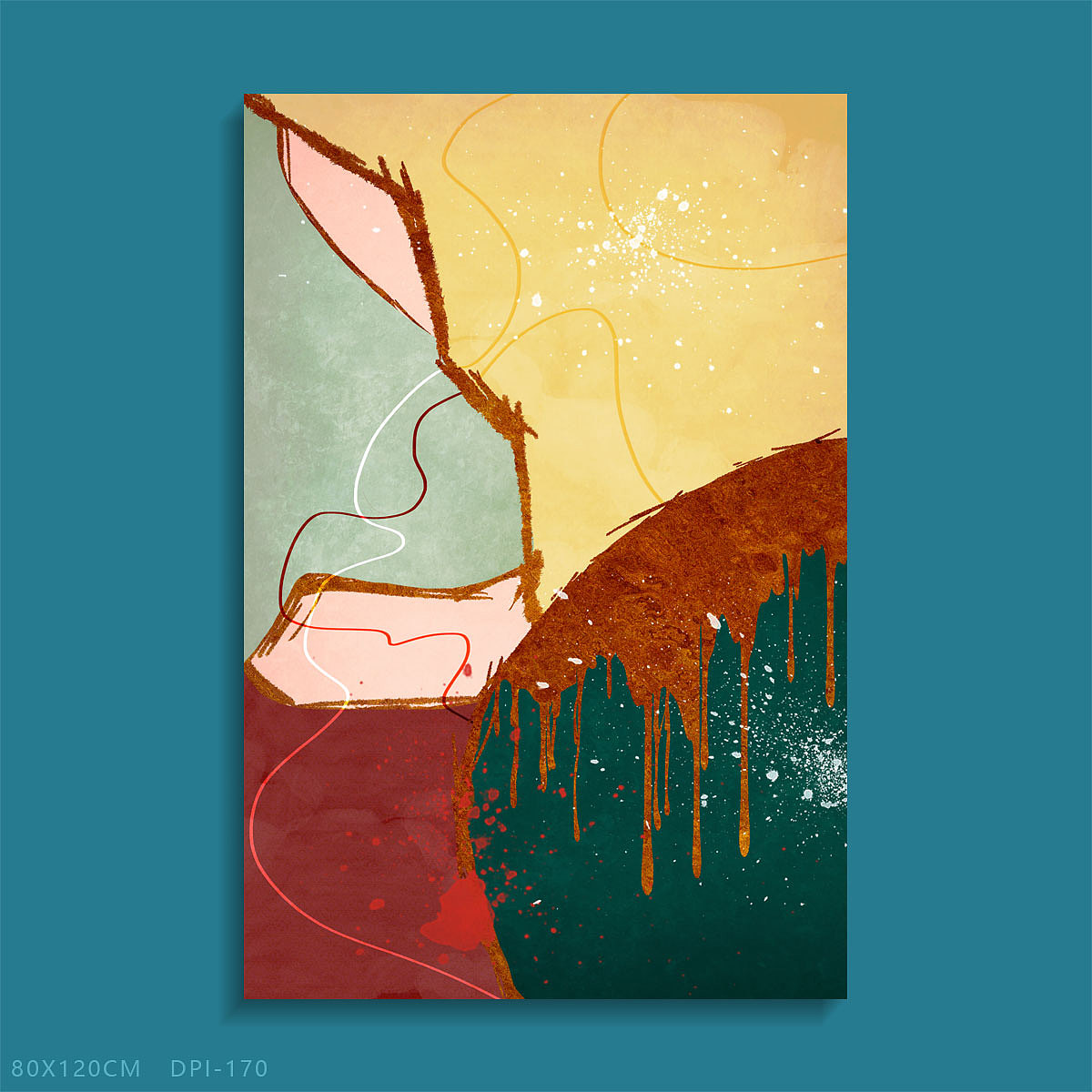 现代简约抽象几何客厅装饰画|纯艺术|装置|勤汇 - 原创作品 - 站酷