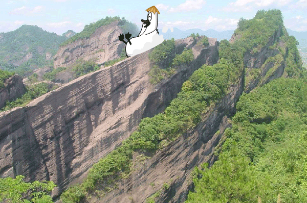 鳄鱼背上滑滑梯