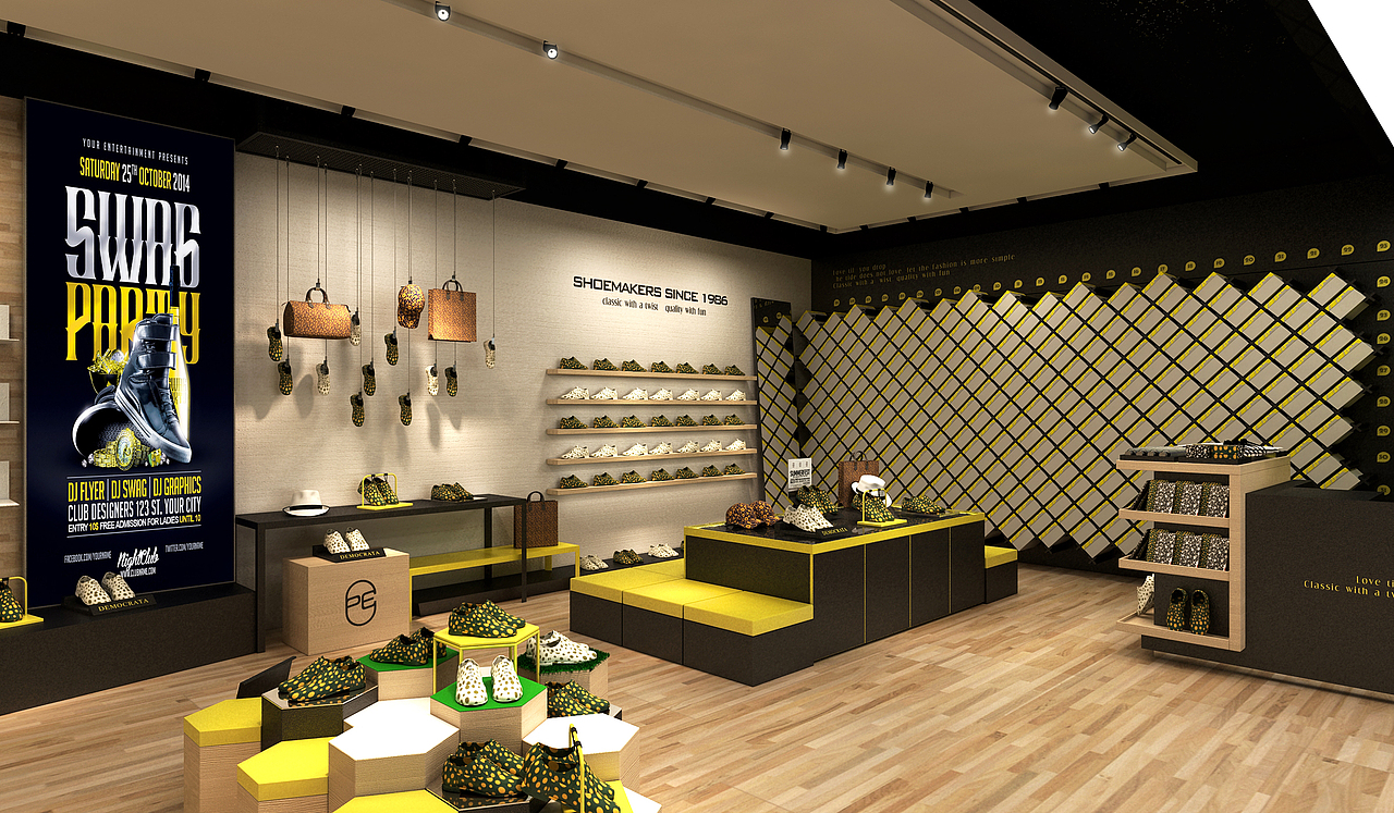 联合初创潮鞋品牌PE（图ZNzQzMzEyODQ=） - 展陈设计 - 站酷设计师SHANXINGSHEJI原创素材 - 站酷ZCOOL