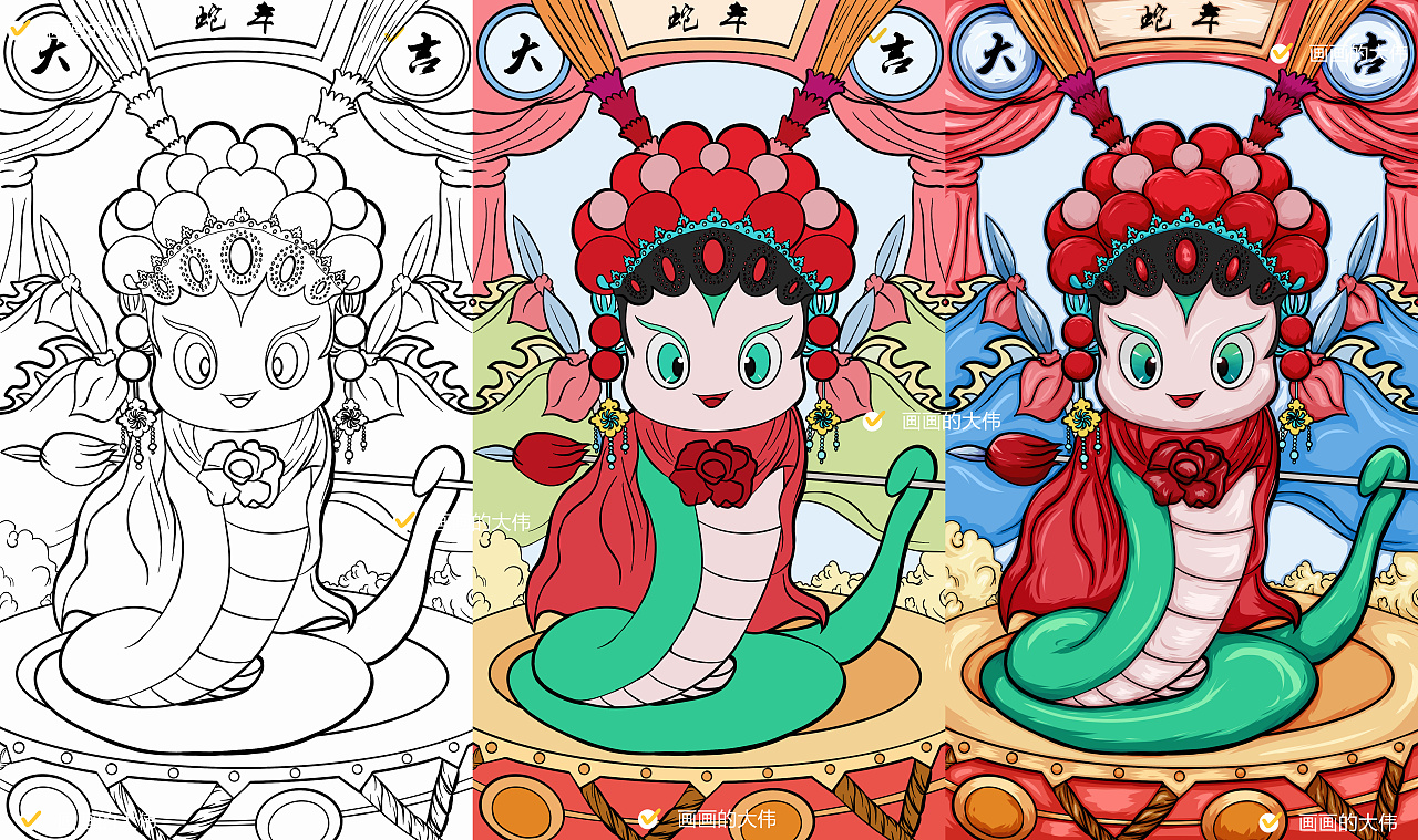 十二生肖国潮插画|插画|商业插画|画画的大伟 - 原创作品 - 站酷