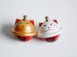 手工真皮铃铛——招财猫系列