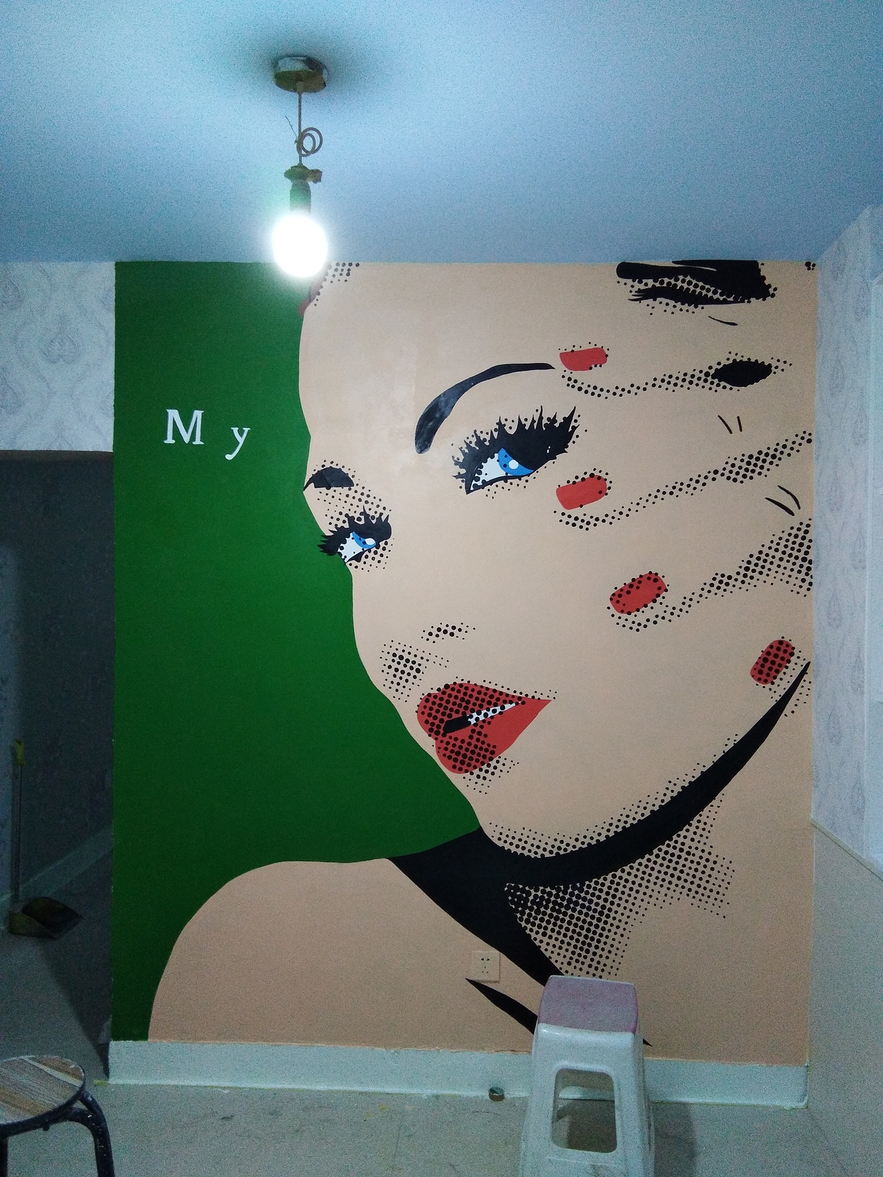 太原美容院彩绘墙绘