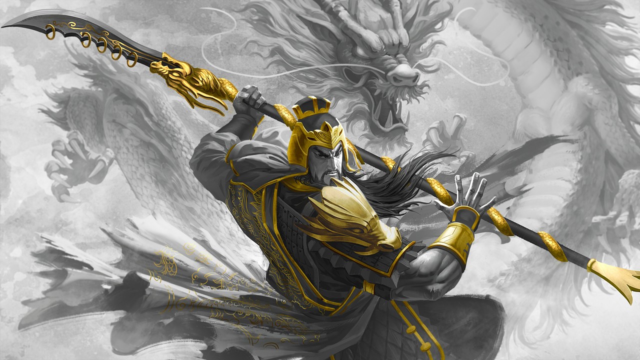 射雕群侠传与真三国无双联动KV海报《关羽》