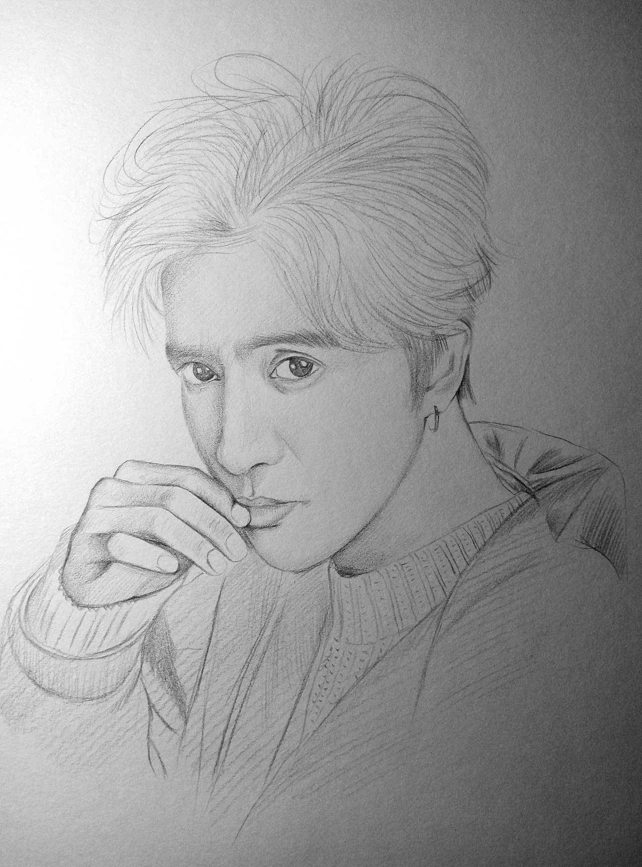 手绘薛之谦彩铅肖像