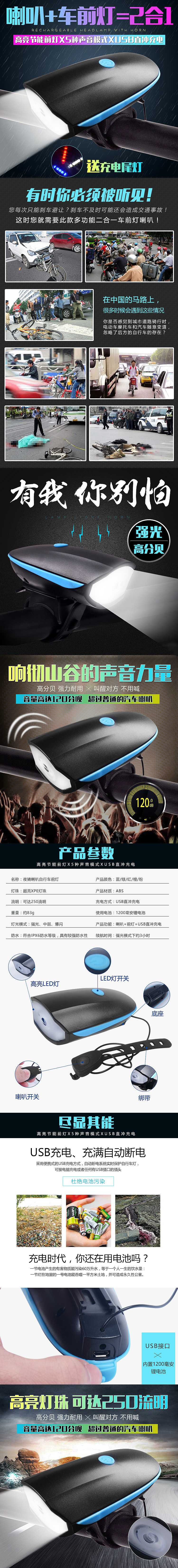 喇叭车前灯主图+详情