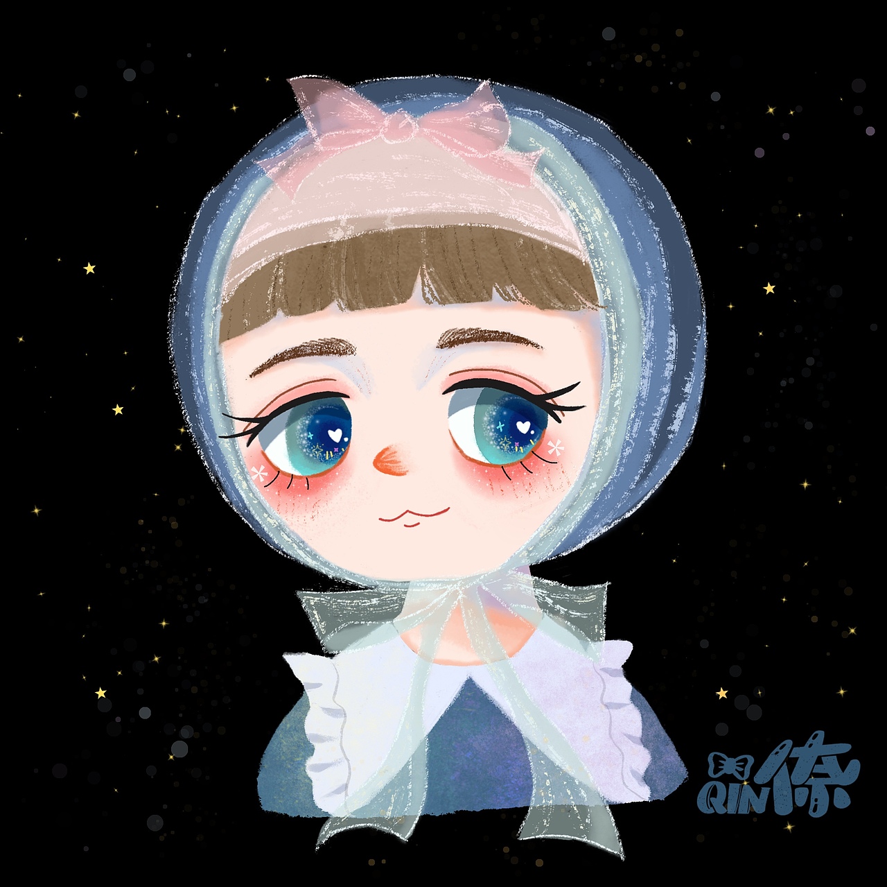 头纱女孩（图ZMjYxNzQ3MTg0） - 儿童插画 - 站酷设计师Qin倷原创素材 - 站酷ZCOOL