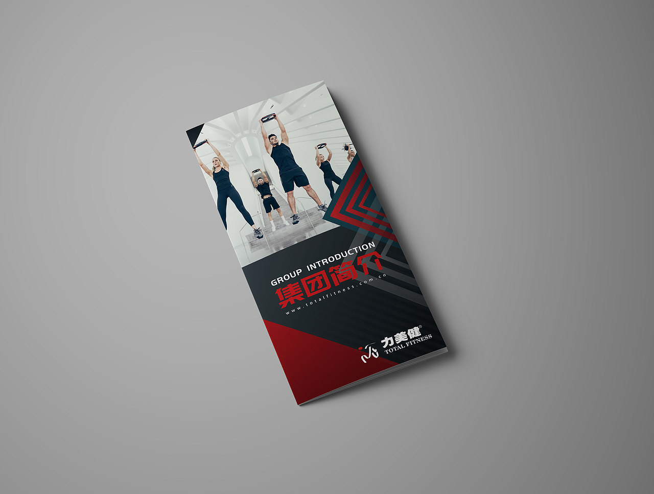 力美健健身企业宣传三折页