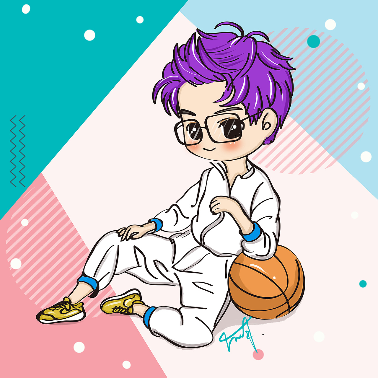 插画手绘头像(q版)|插画|创作习作|w视角 - 原创作品 - 站酷 (zcool)