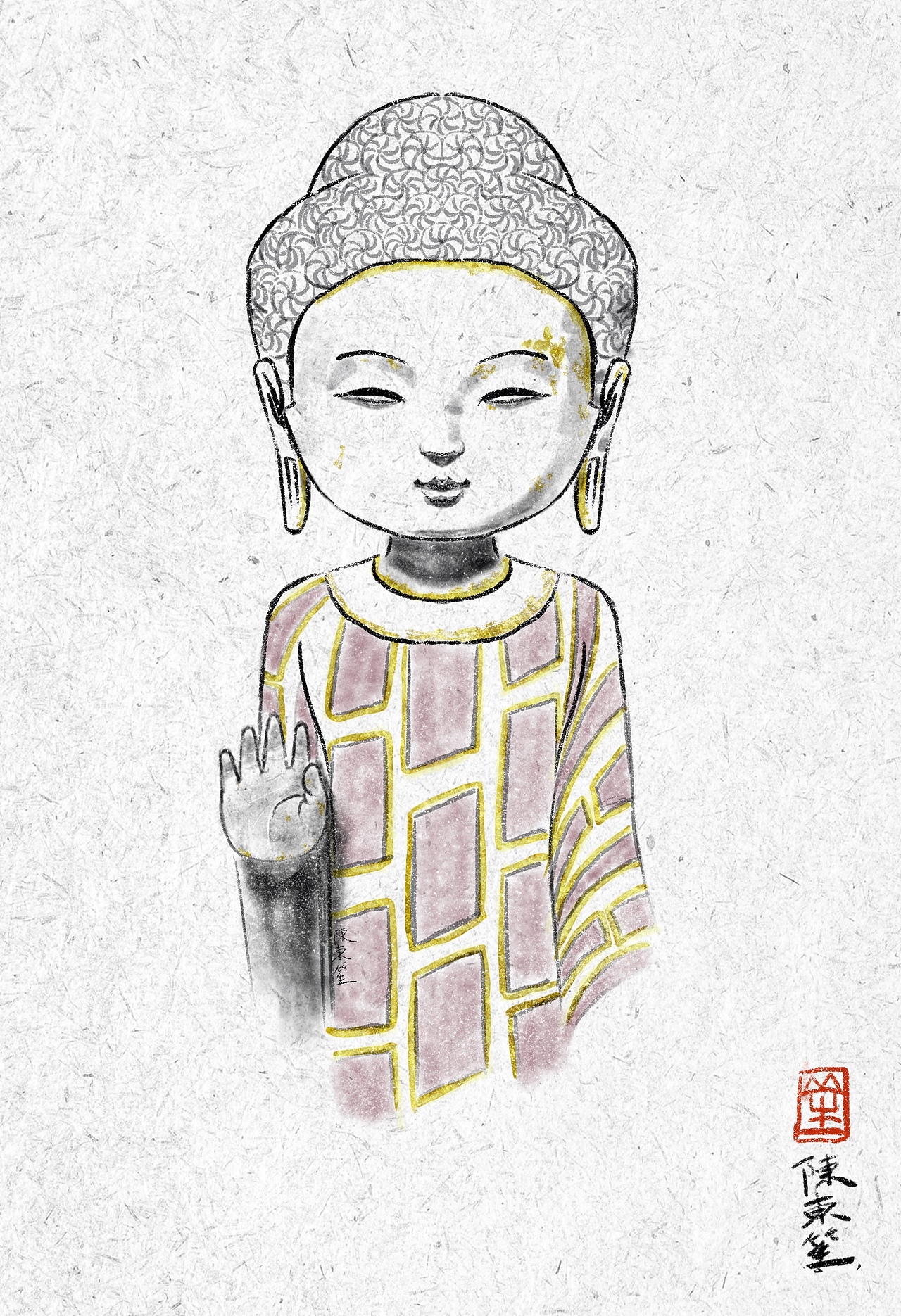 萌佛系列之欢喜佛（图ZMjMyNjg2ODg4） - 创作习作 - 站酷设计师东笙太闲原创素材 - 站酷ZCOOL