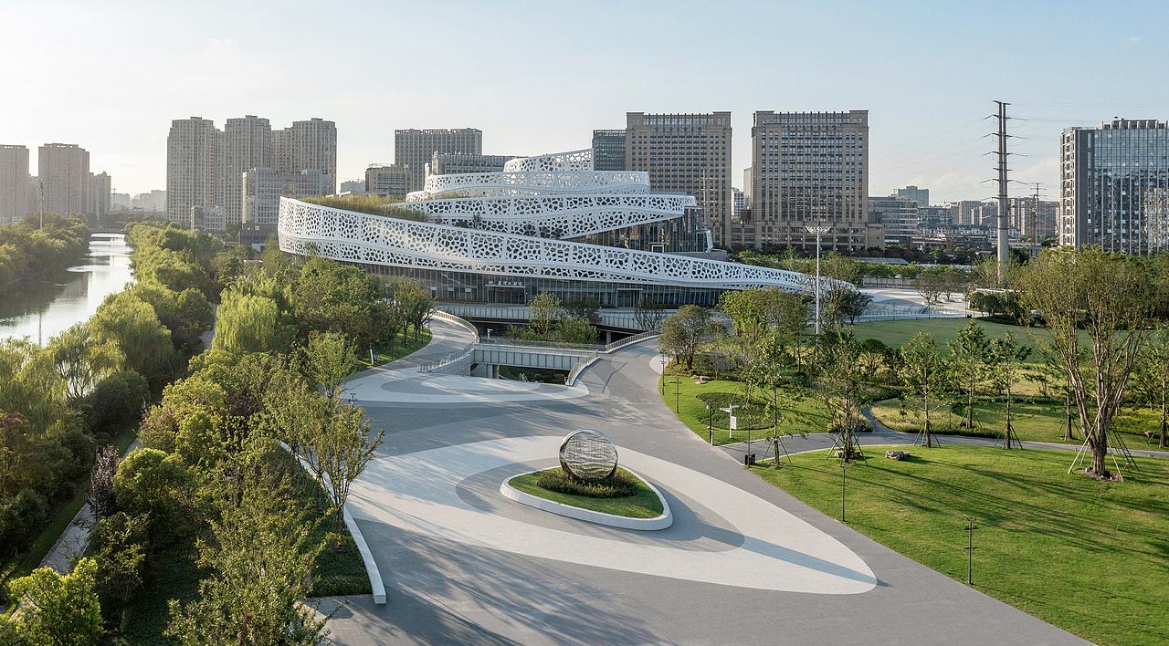 公园南入口广场鸟瞰