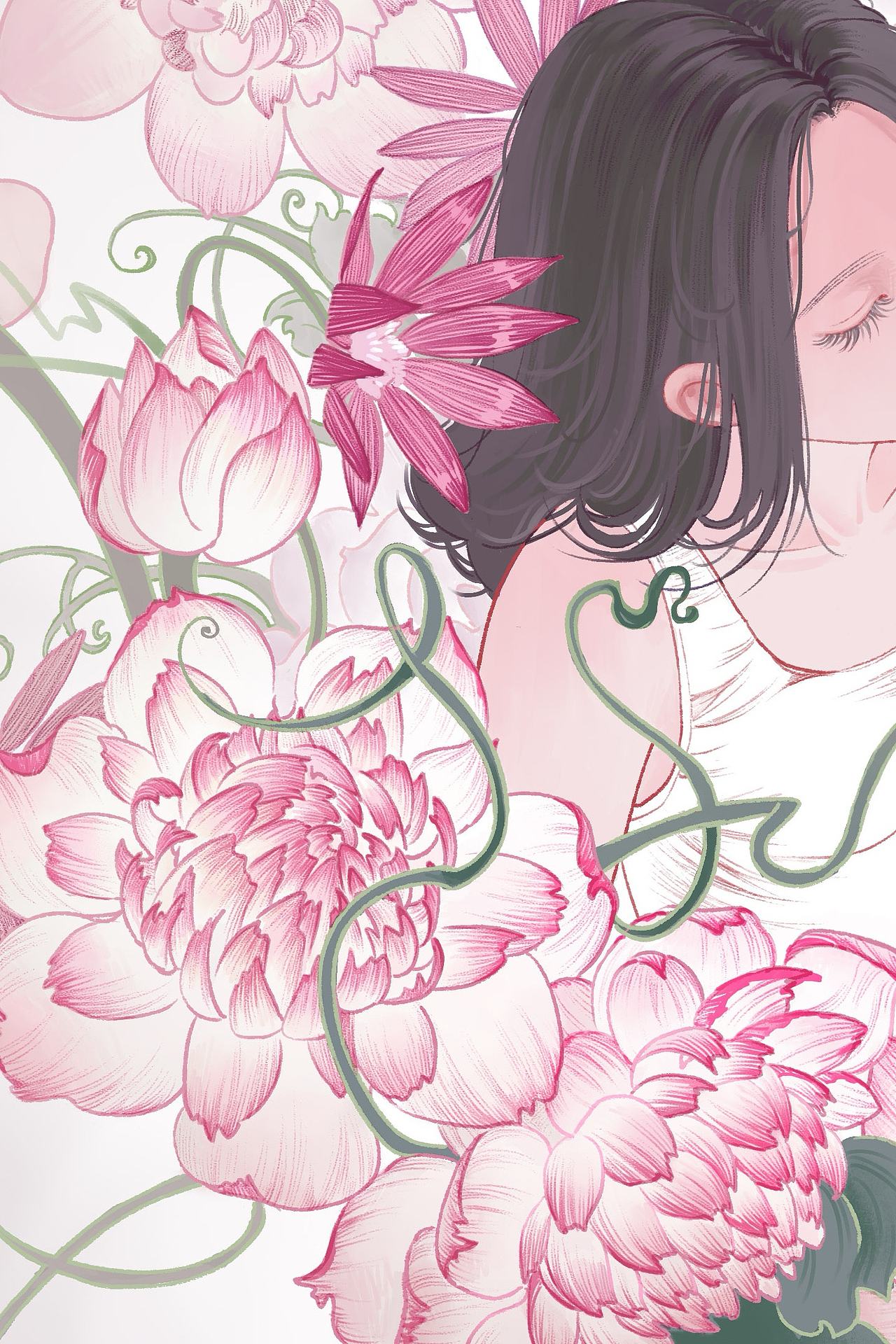 花语时间（图ZMzc4MjIwMjAw） - 艺术插画 - 站酷设计师芙芙仔原创素材 - 站酷ZCOOL