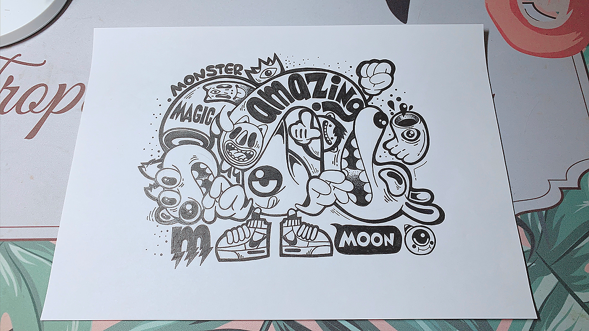 『字母小怪物』手绘稿合辑（图ZMTYzMTE3NDU2） - 创作习作 - 站酷设计师LOKLIAO丶樂原创素材 - 站酷ZCOOL