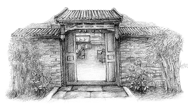 插画创作2015年中国好书将军胡同内文插图儿童文学插图