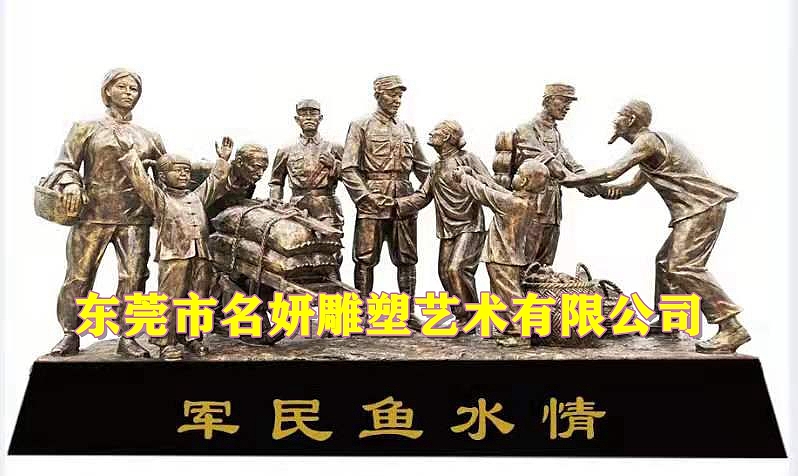 军民抗战主题群雕像玻璃钢红军人物雕像人像雕塑受好评