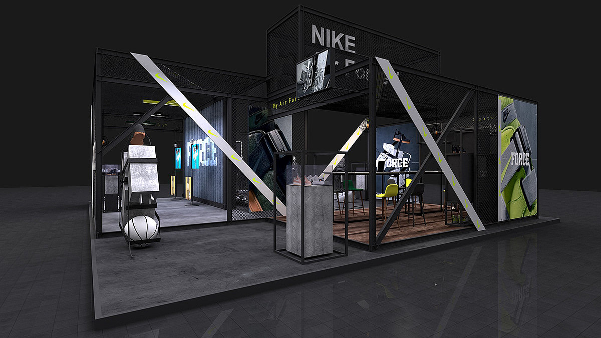 NIKE耐克路演效果图（图ZMjQ2NDI0MjU2） - 场景 - 站酷设计师柠檬之恋原创素材 - 站酷ZCOOL