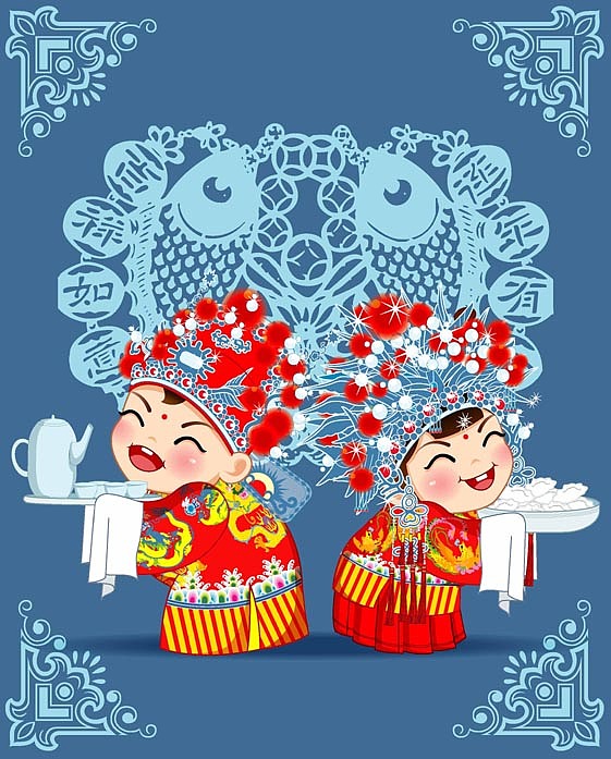 【原创】q版角色设计 金童玉女