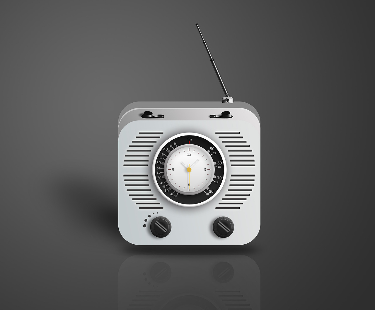 收音机拟物图标
