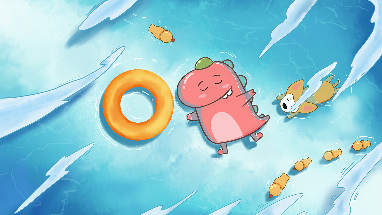 炎炎夏日（图ZMTU5NTc0Nzc2） - 商业插画 - 站酷设计师酷龙lwl原创素材 - 站酷ZCOOL