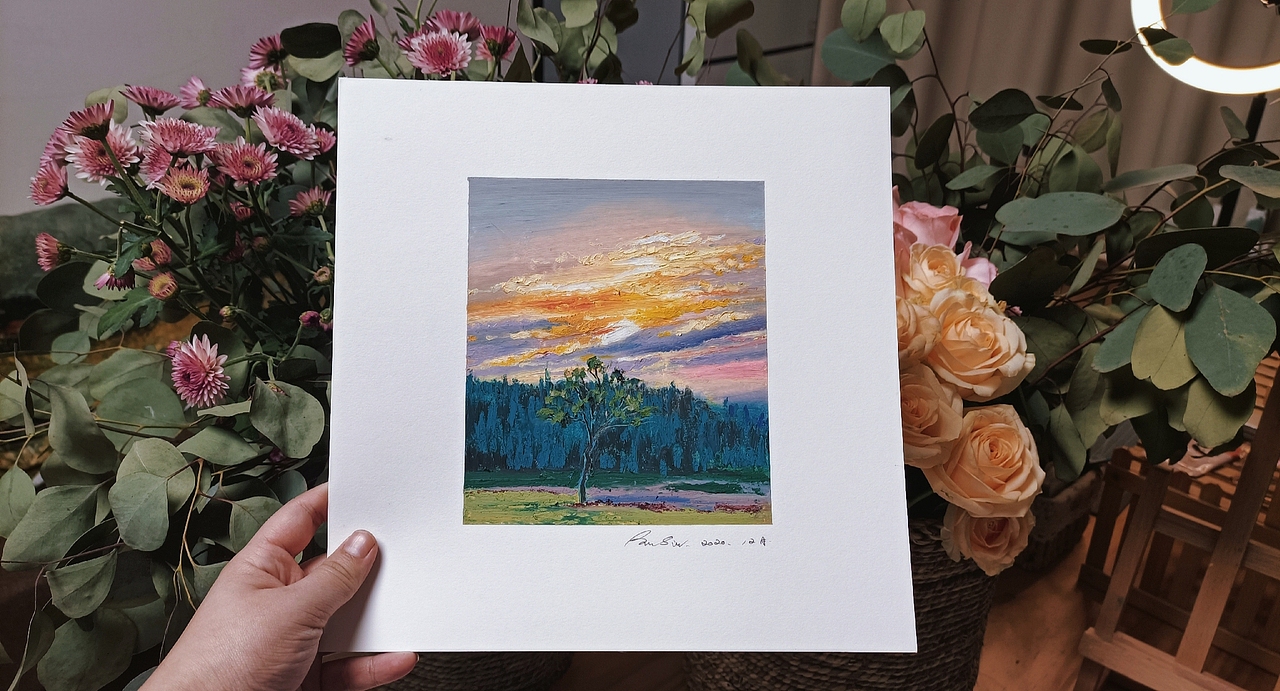 【纸面油彩】云彩系列 | 九张（图ZMjM2MjIzMjMy） - 绘画 - 站酷设计师Palette潘Sir原创素材 - 站酷ZCOOL