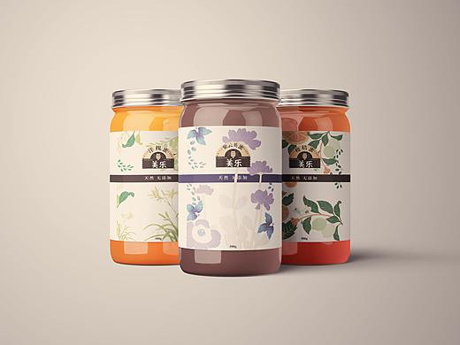 美乐品牌蜂蜜插画包装
