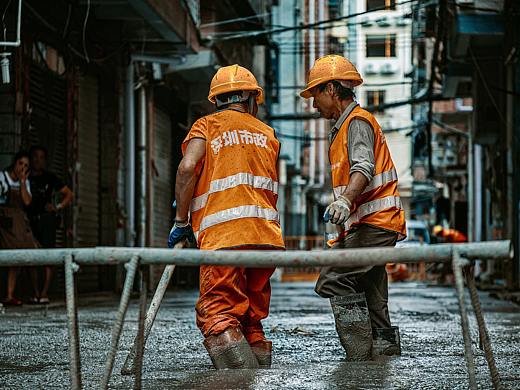 深圳城中村改建施工现场