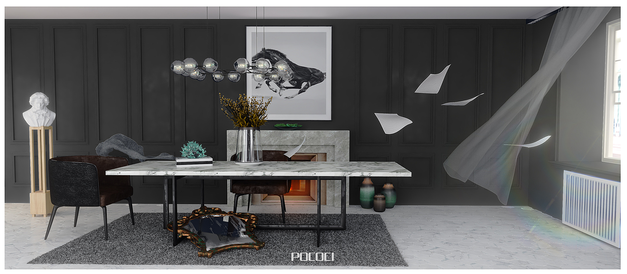 sketchup 风吹吹（图ZMTE2MDI4OTM2） - 家装设计 - 站酷设计师pococi原创素材 - 站酷ZCOOL