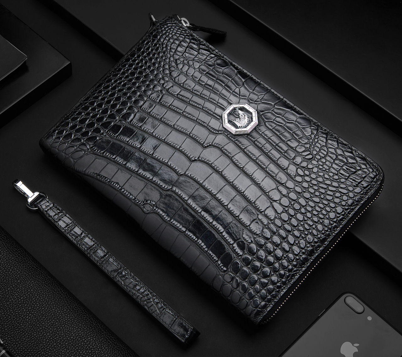 电商淘宝产品拍摄男手包拍摄