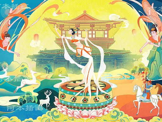 中秋插画——厦门阿本