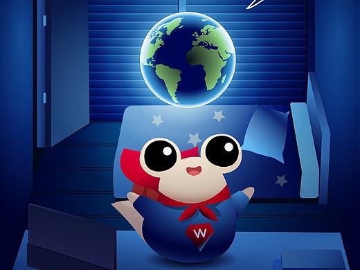 地球日插画海报