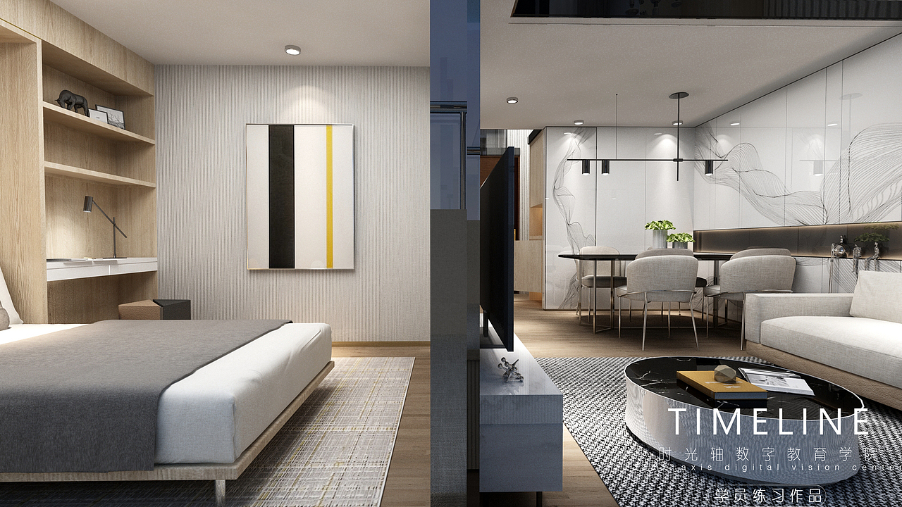 时光轴建筑动画20期学员室内渲染考试作品