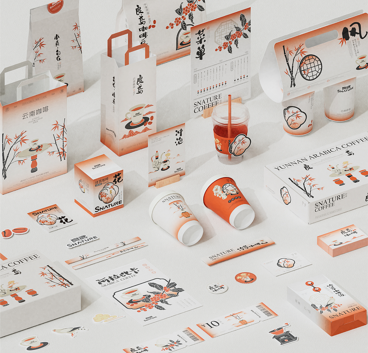 良鸢咖啡SNATRUE | 东方美学品牌设计（图ZMzYwMjg5NTI0） - 品牌 - 站酷设计师娜凉原创素材 - 站酷ZCOOL