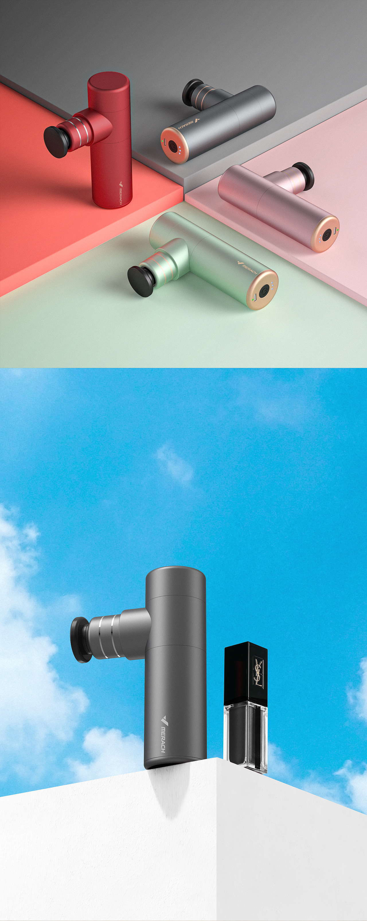 口红筋膜枪产品（图ZMjc0NzA2MjQw） - 产品 - 站酷设计师LEILI雷原创素材 - 站酷ZCOOL