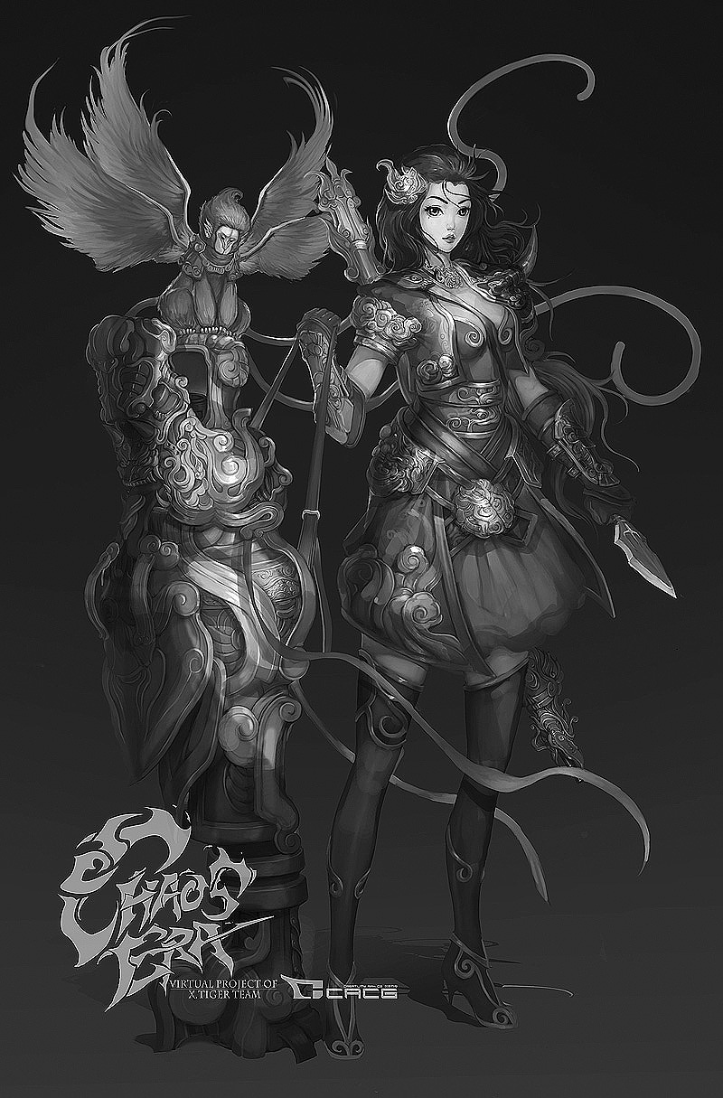 肖壮悦X.tiger学生黑白稿作品（图ZNTY1MDUzMg==） - 商业插画 - 站酷设计师XR异创神CG学院原创素材 - 站酷ZCOOL