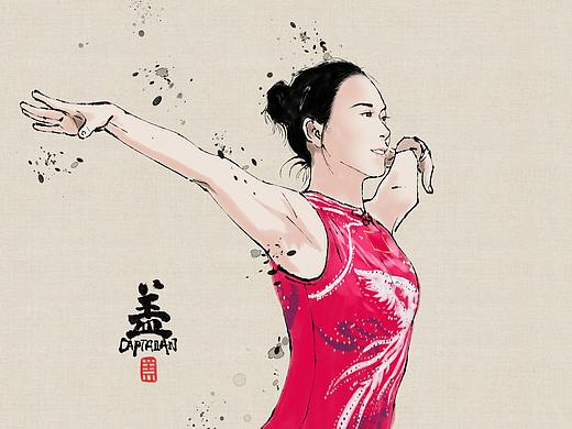 人民网｜中国军团奥运夺金水墨长图