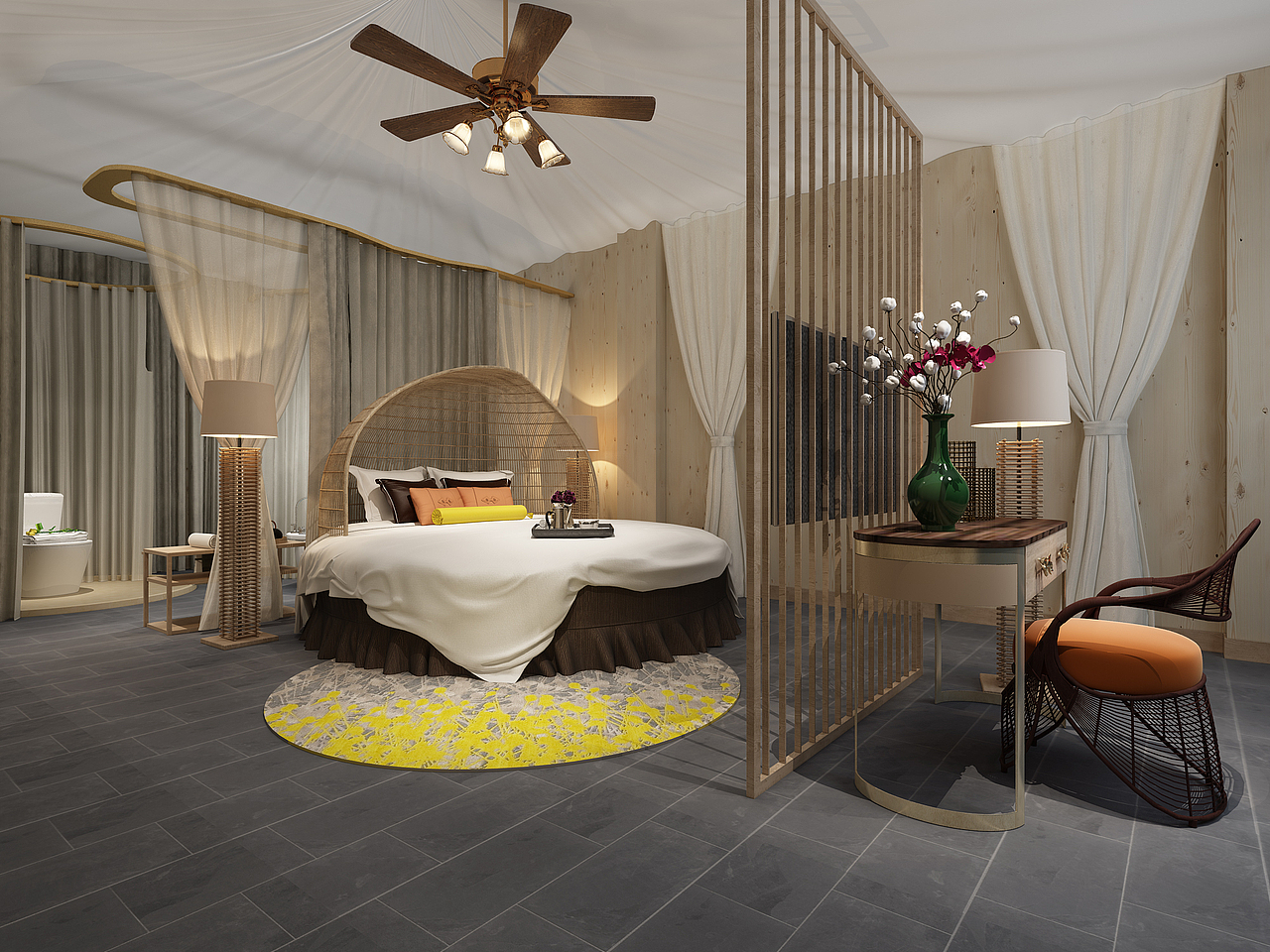 1992效果图酒店大厅卧室效果图