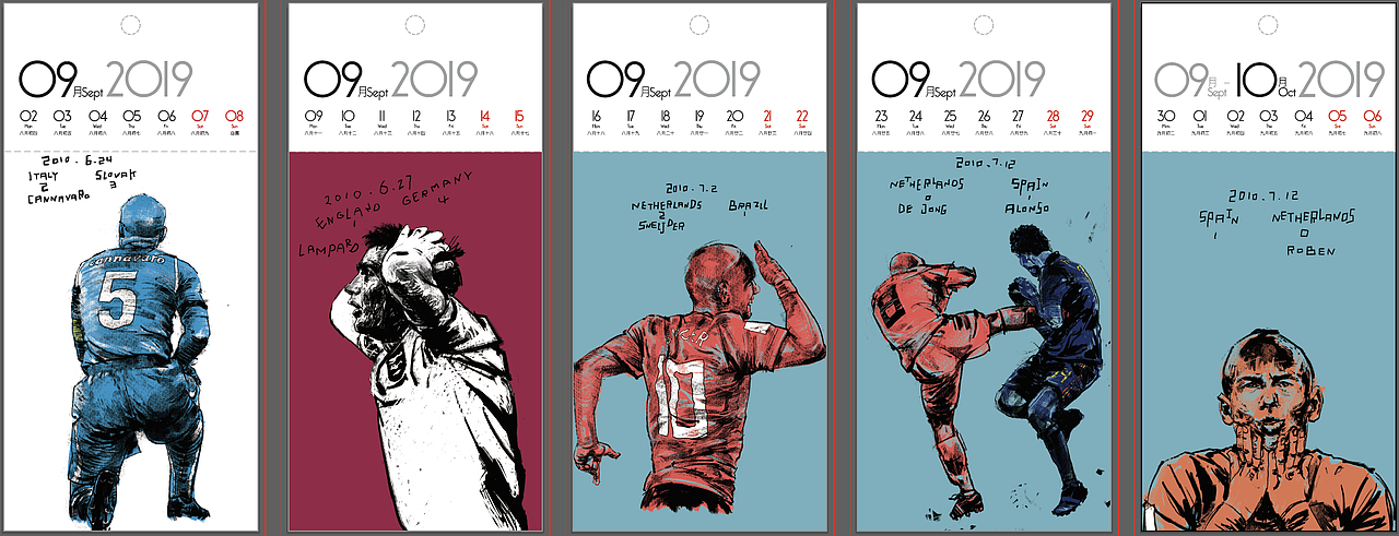 2019世界杯故事足球周历创作历程整合（图ZMTQwMDI3NzYw） - 商业插画 - 站酷设计师wi7ard原创素材 - 站酷ZCOOL