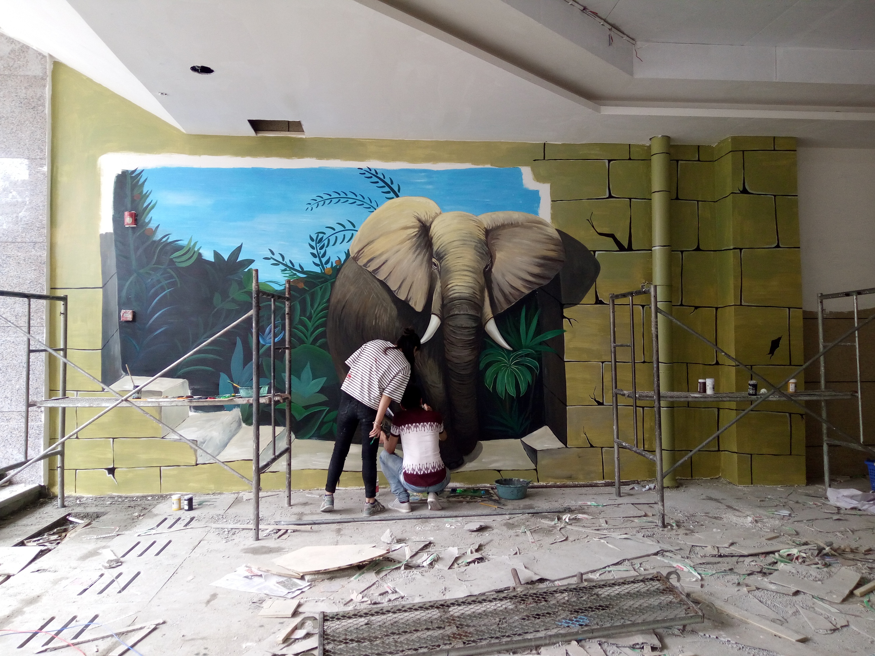 3d墙绘,3d立体画,3d墙画,成都墙绘,成都壁画