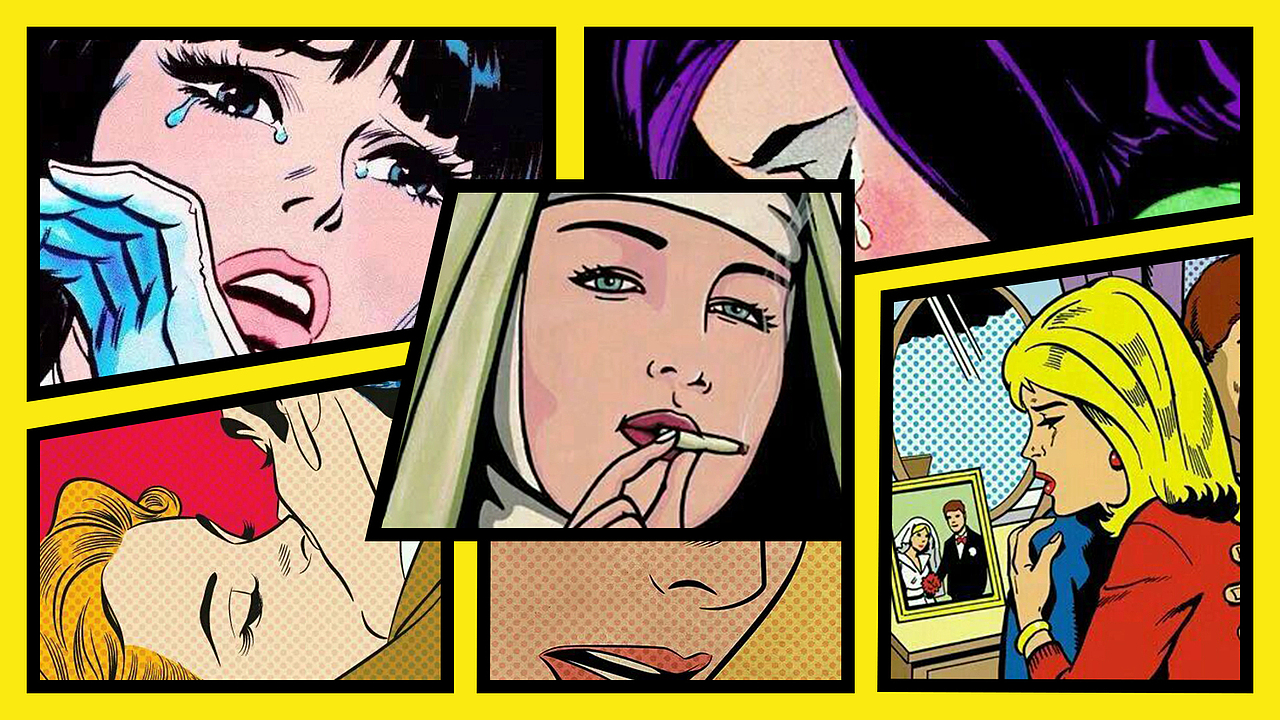 一组美国老漫画排版