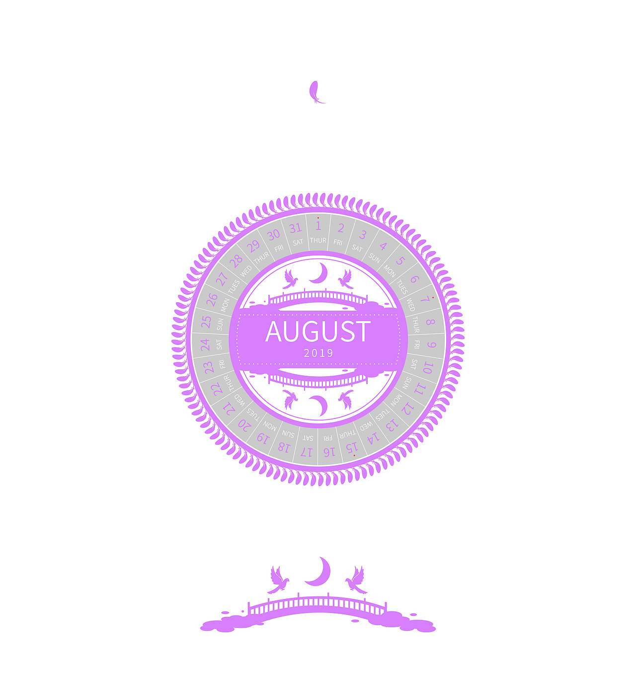 2019圆形日历设计