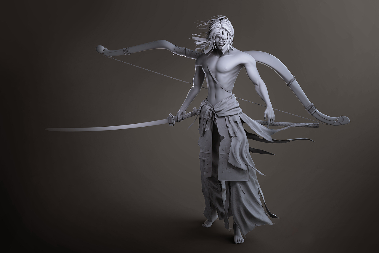 只狼角色——苇名弦一郎 次世代人物练习（图ZMjg3NTM4MTIw） - 人物/生物 - 站酷设计师TOTW原创素材 - 站酷ZCOOL