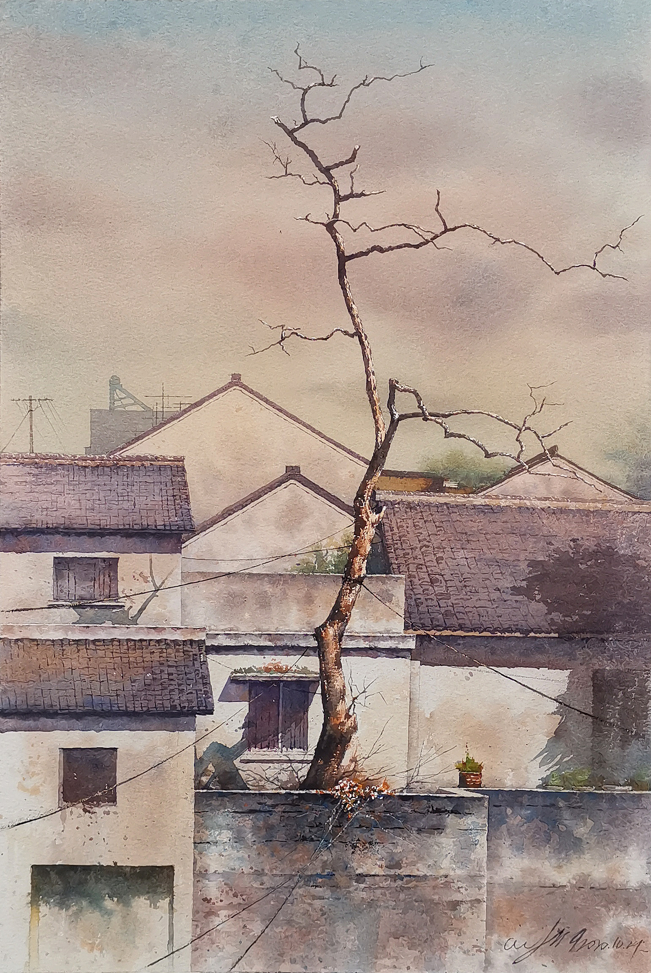 古建筑篇—10月半水彩作品（图ZMjMwNDAyMTA0） - 绘画 - 站酷设计师OYHQ欧阳海强原创素材 - 站酷ZCOOL