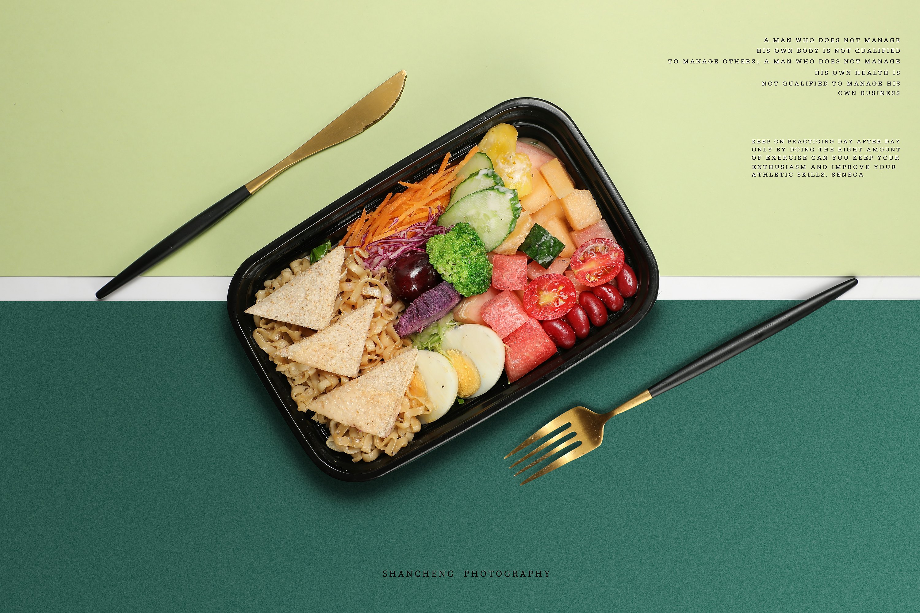 一组健身营养餐拍摄