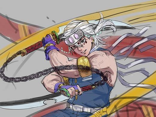 鬼滅之刃 宇髓天元 手辦設(shè)計(jì)（個(gè)人主頁-ZNTQ0NDgwNjQ=） - 其他動(dòng)漫 - 站酷設(shè)計(jì)師涂圖君久醬嬸原創(chuàng)素材 - 站酷ZCOOL