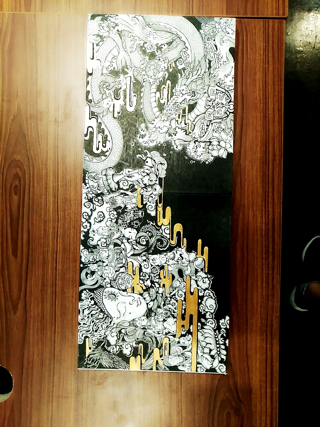 中国风系列长卷_手绘_黑白_纹身_插画（图ZNjEzNzAzOTI=） - 艺术插画 - 站酷设计师邹邹_安原创素材 - 站酷ZCOOL