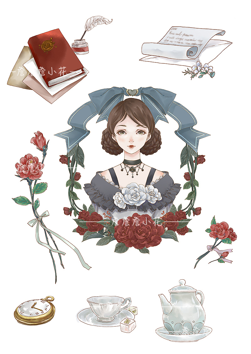 庄园日记（图ZOTk3MTk3ODg=） - 商业插画 - 站酷设计师詹詹詹小花原创素材 - 站酷ZCOOL