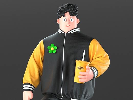 C4D人物角色練習(xí)（個(gè)人主頁-ZNTg5OTI3OTI=） - 人物/生物 - 站酷設(shè)計(jì)師沖沖沖呀小WU原創(chuàng)素材 - 站酷ZCOOL