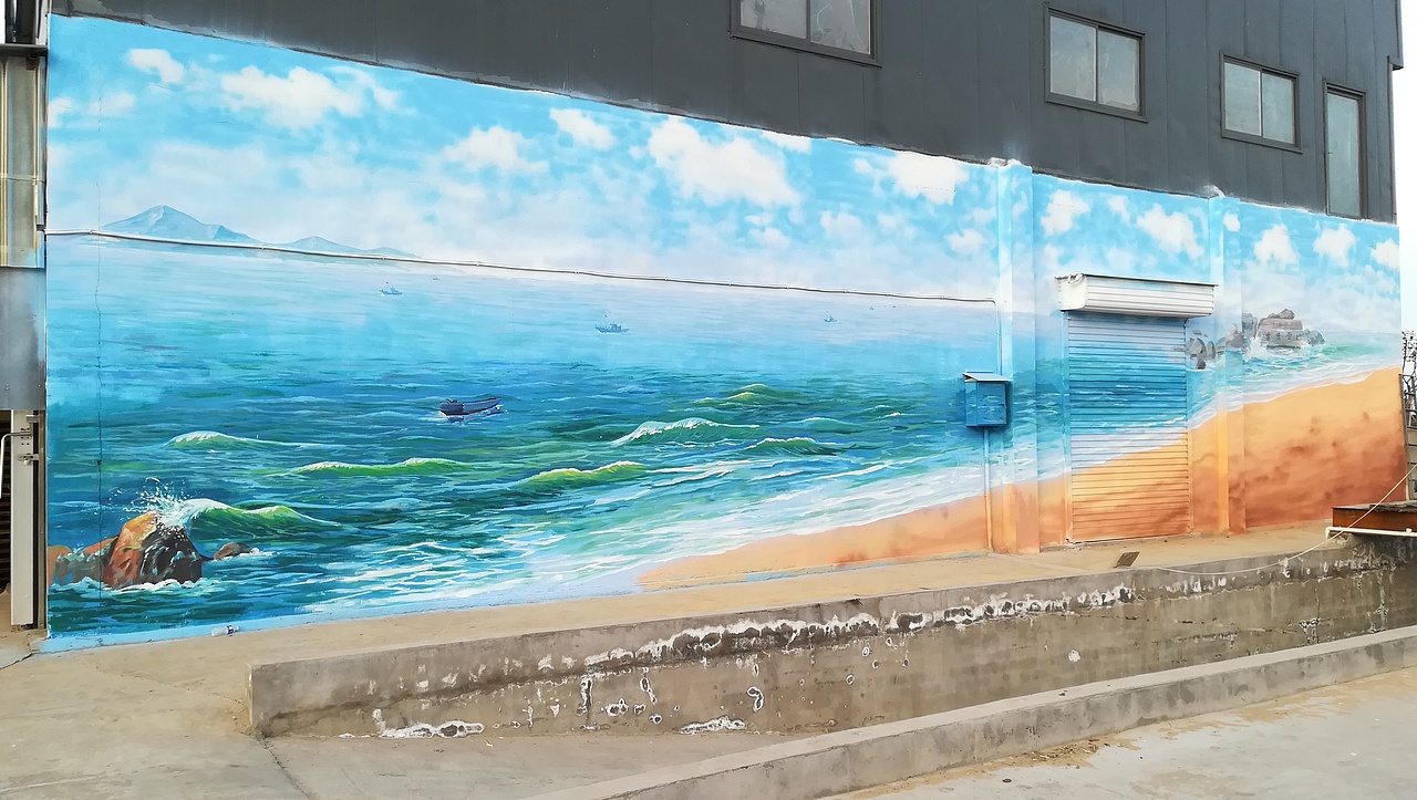 日照农村文化墙壁画手绘墙幼儿园彩绘墙体彩绘